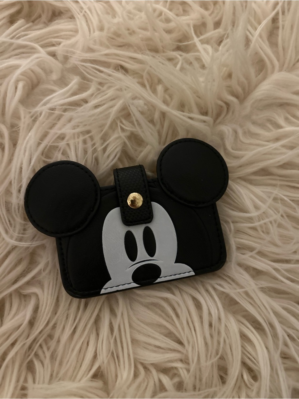 Disney Black Mickey Ear Card Holder Wallet
